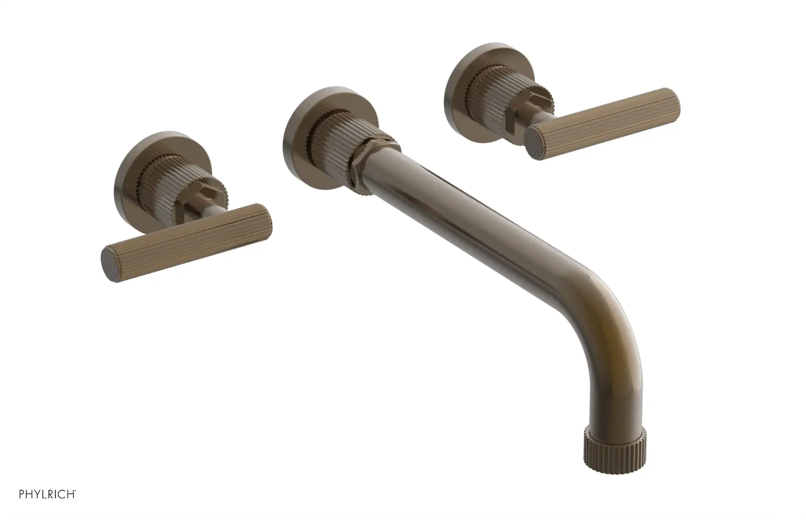 Phylrich Dustrie Grooved 10" Spout Wall Tub Set with Lever Handle by Phylrich
