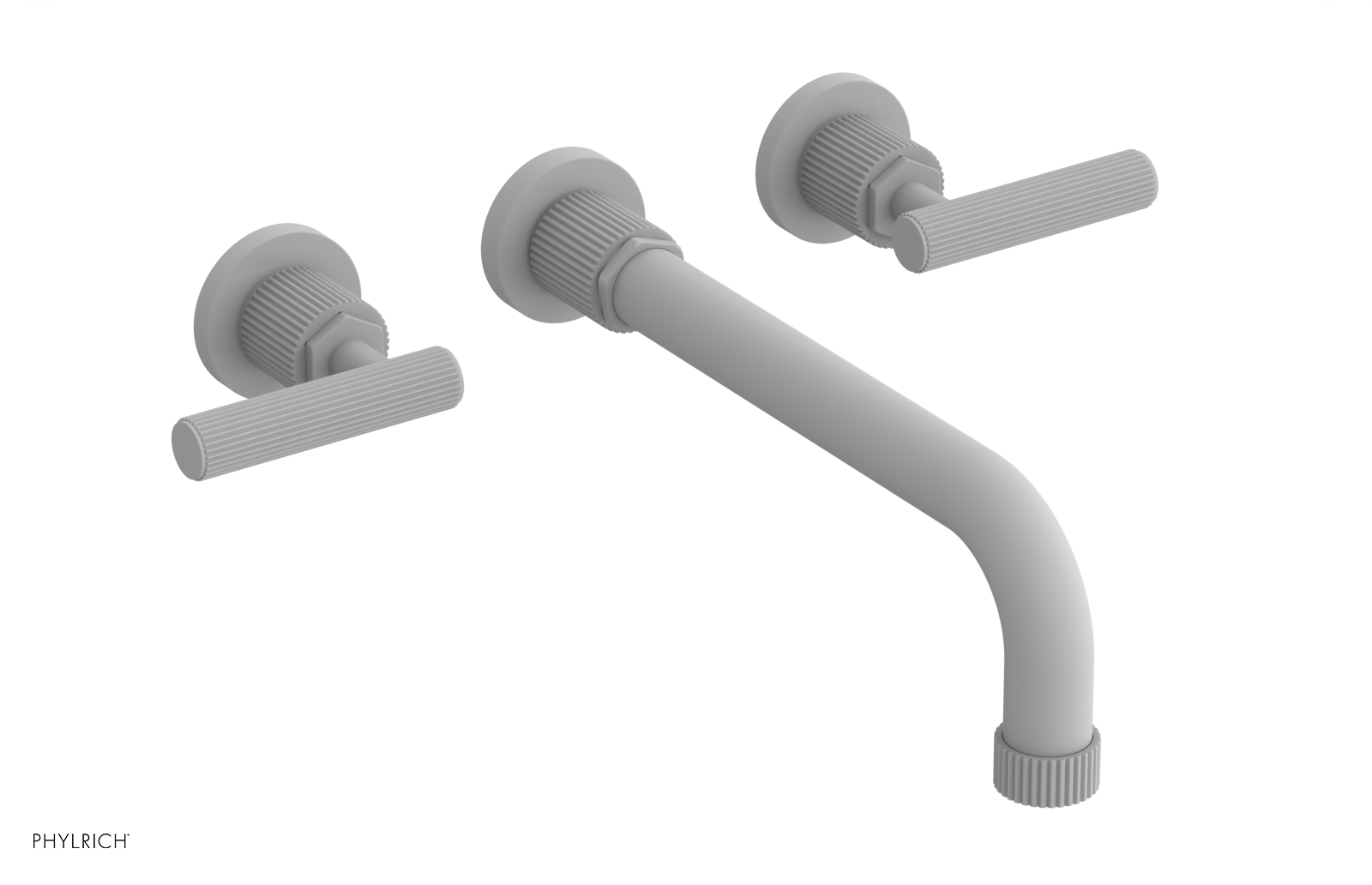 Phylrich Dustrie Grooved 10" Spout Wall Tub Set with Lever Handle