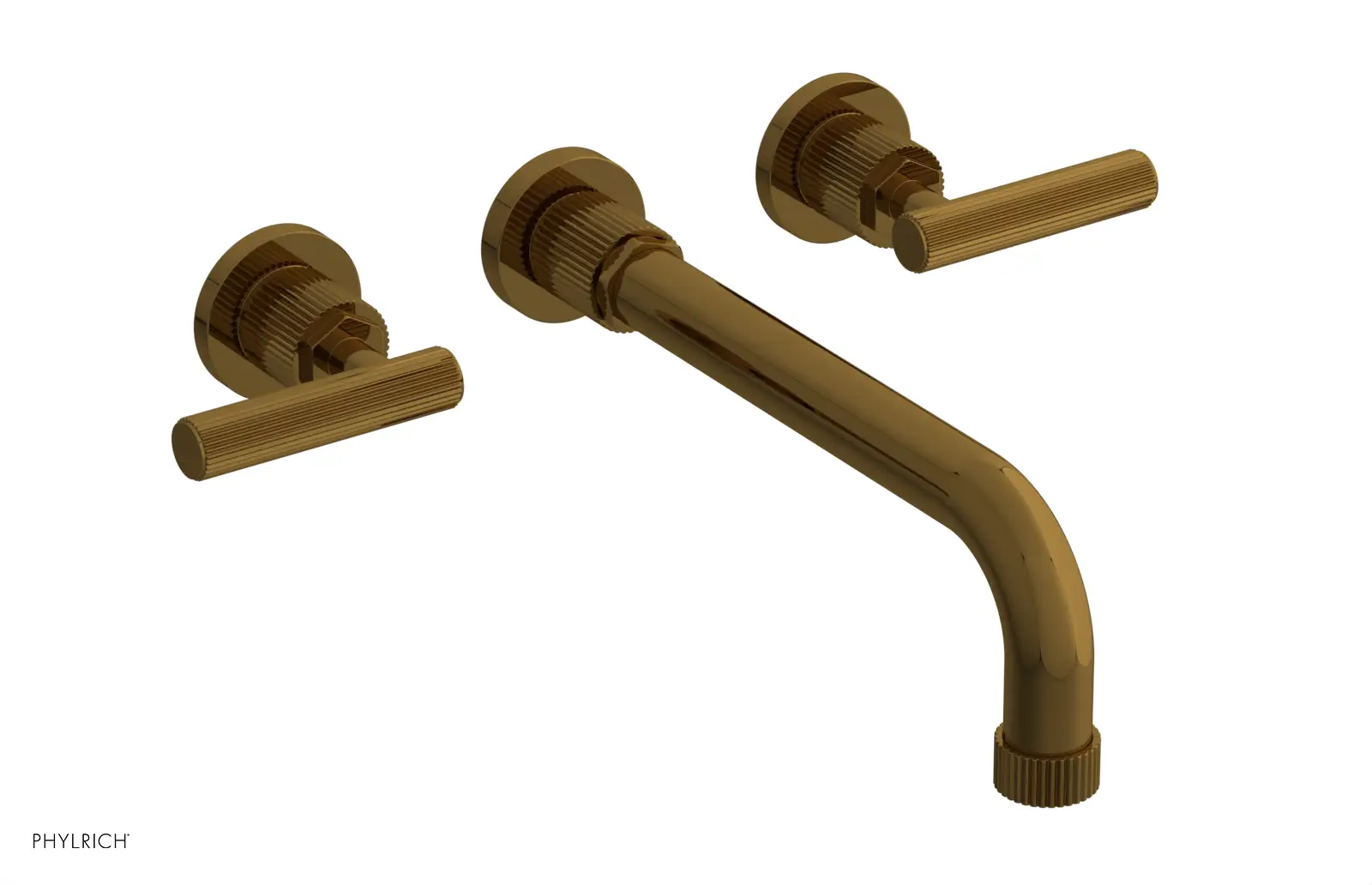 Phylrich Dustrie Grooved 10" Spout Wall Tub Set with Lever Handle by Phylrich