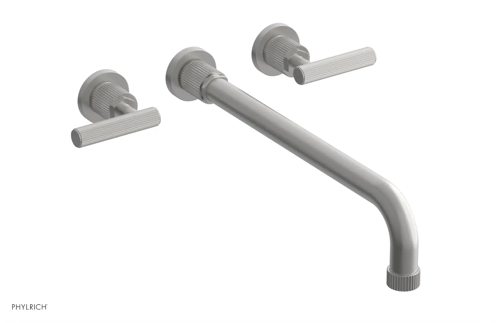Phylrich Dustrie Grooved 14" Spout Wall Tub Set with Lever Handle by Phylrich