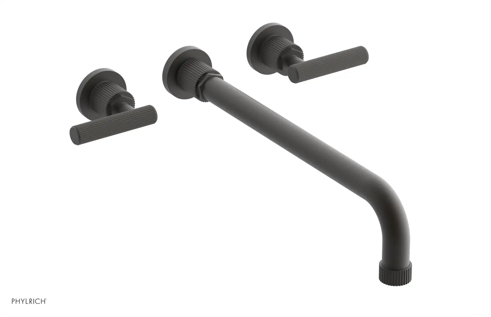 Phylrich Dustrie Grooved 14" Spout Wall Tub Set with Lever Handle by Phylrich