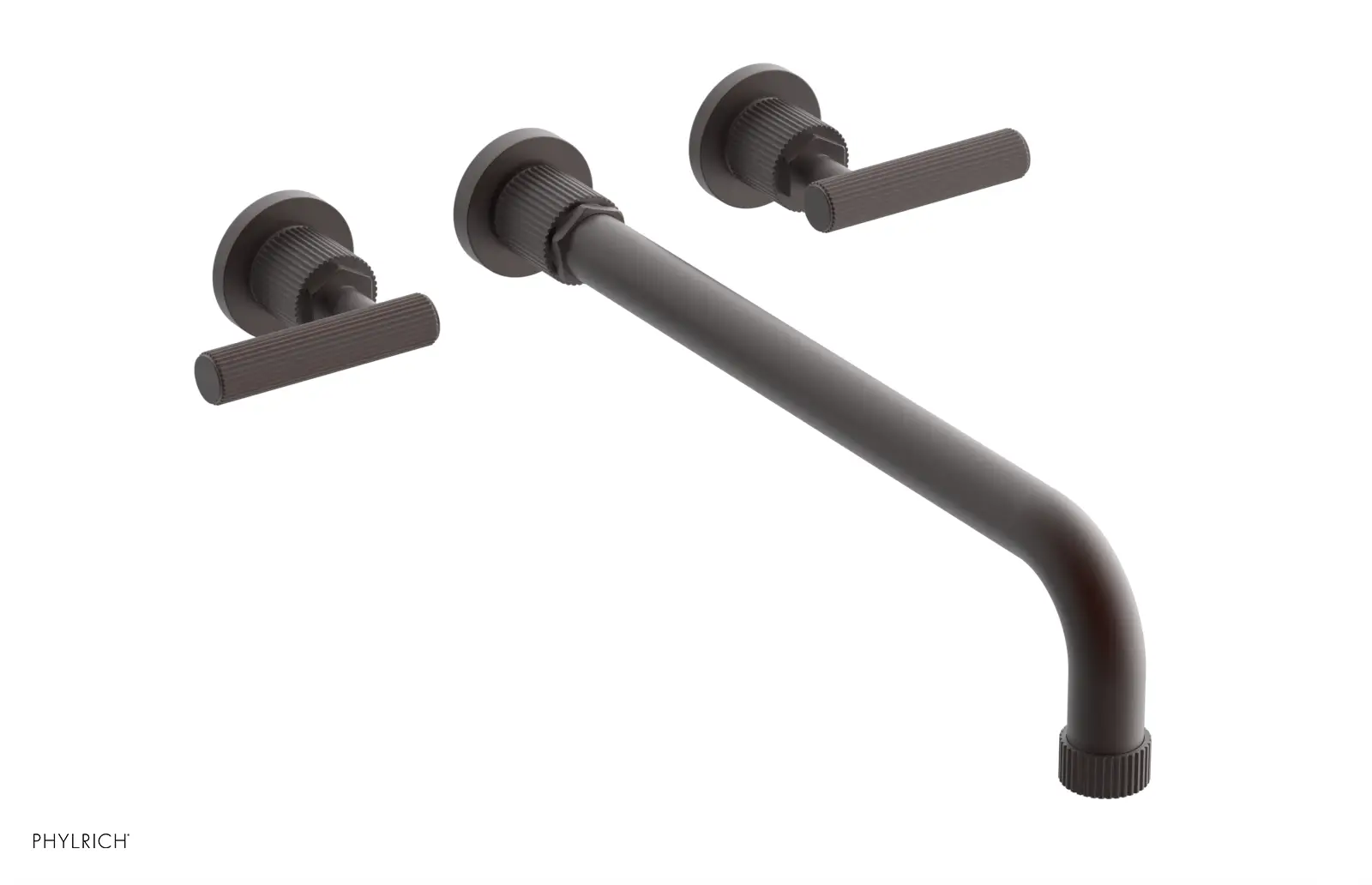 Phylrich Dustrie Grooved 14" Spout Wall Tub Set with Lever Handle by Phylrich