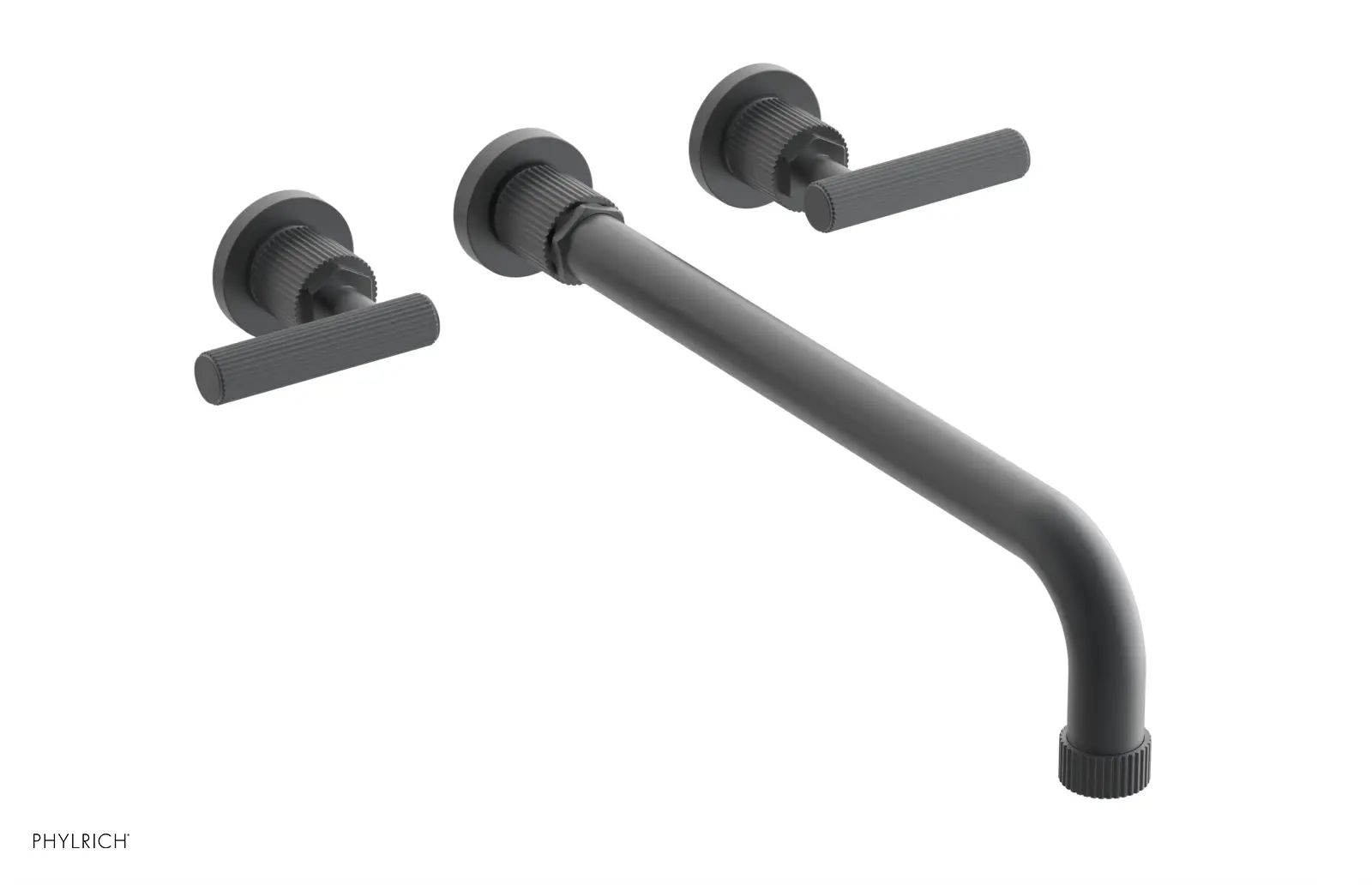 Phylrich Dustrie Grooved 14" Spout Wall Tub Set with Lever Handle by Phylrich