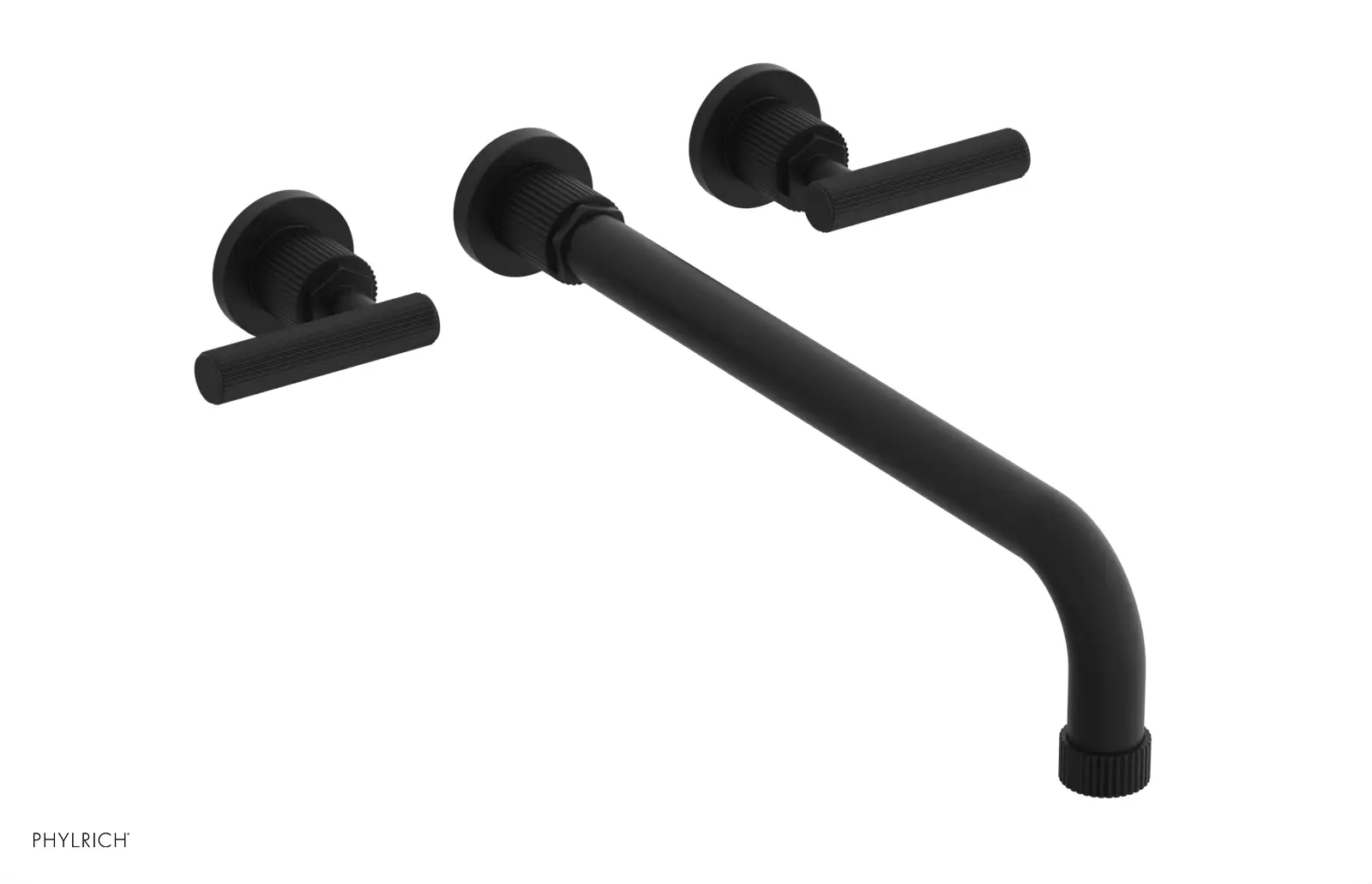 Phylrich Dustrie Grooved 14" Spout Wall Tub Set with Lever Handle by Phylrich