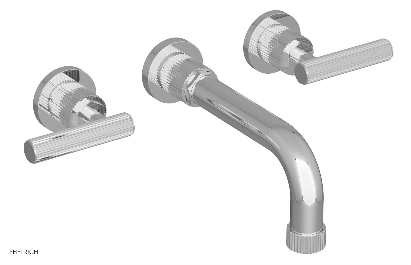 polished chrome bathroom faucet