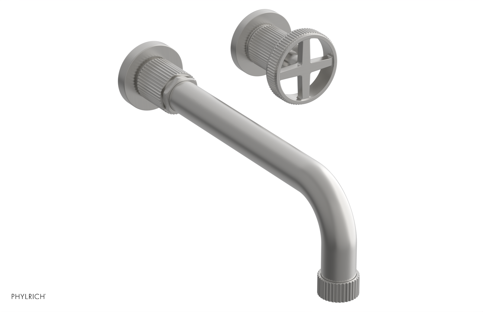 Phylrich Dustrie Grooved 10" Spout Single Handle Wall Lavatory Set