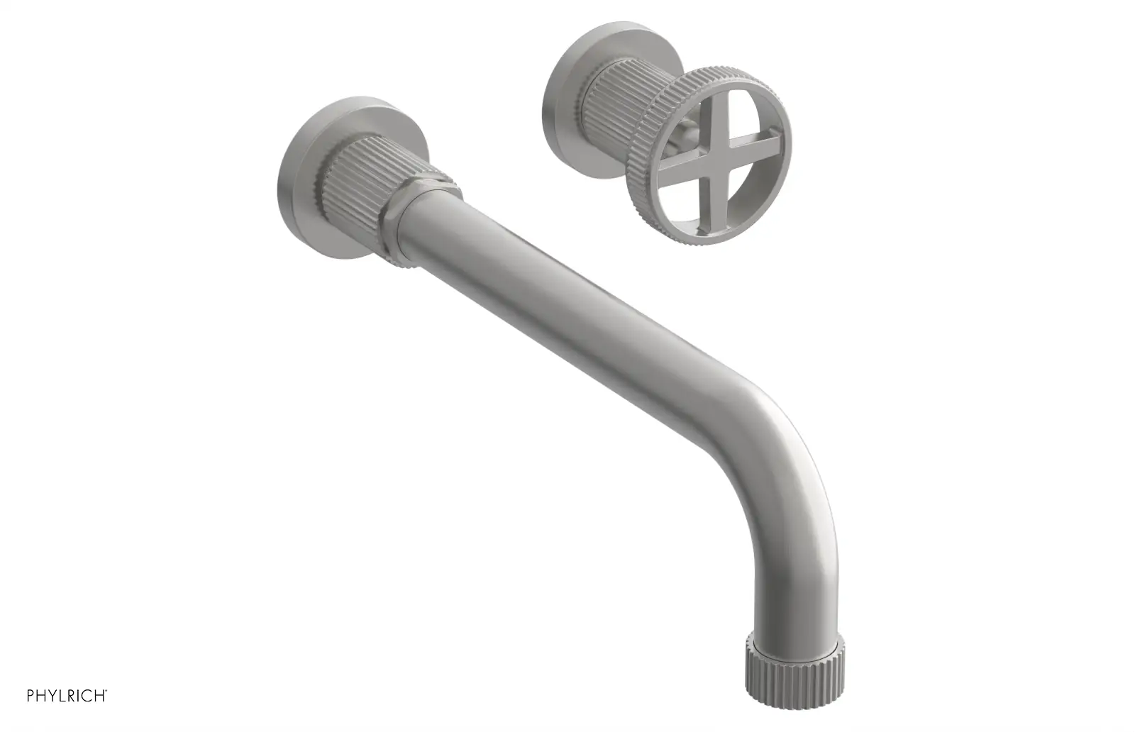 Phylrich Dustrie Grooved 10" Spout Single Handle Wall Lavatory Set by Phylrich