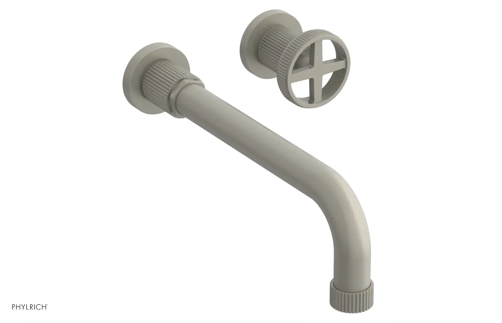 Phylrich Dustrie Grooved 10" Spout Single Handle Wall Lavatory Set by Phylrich