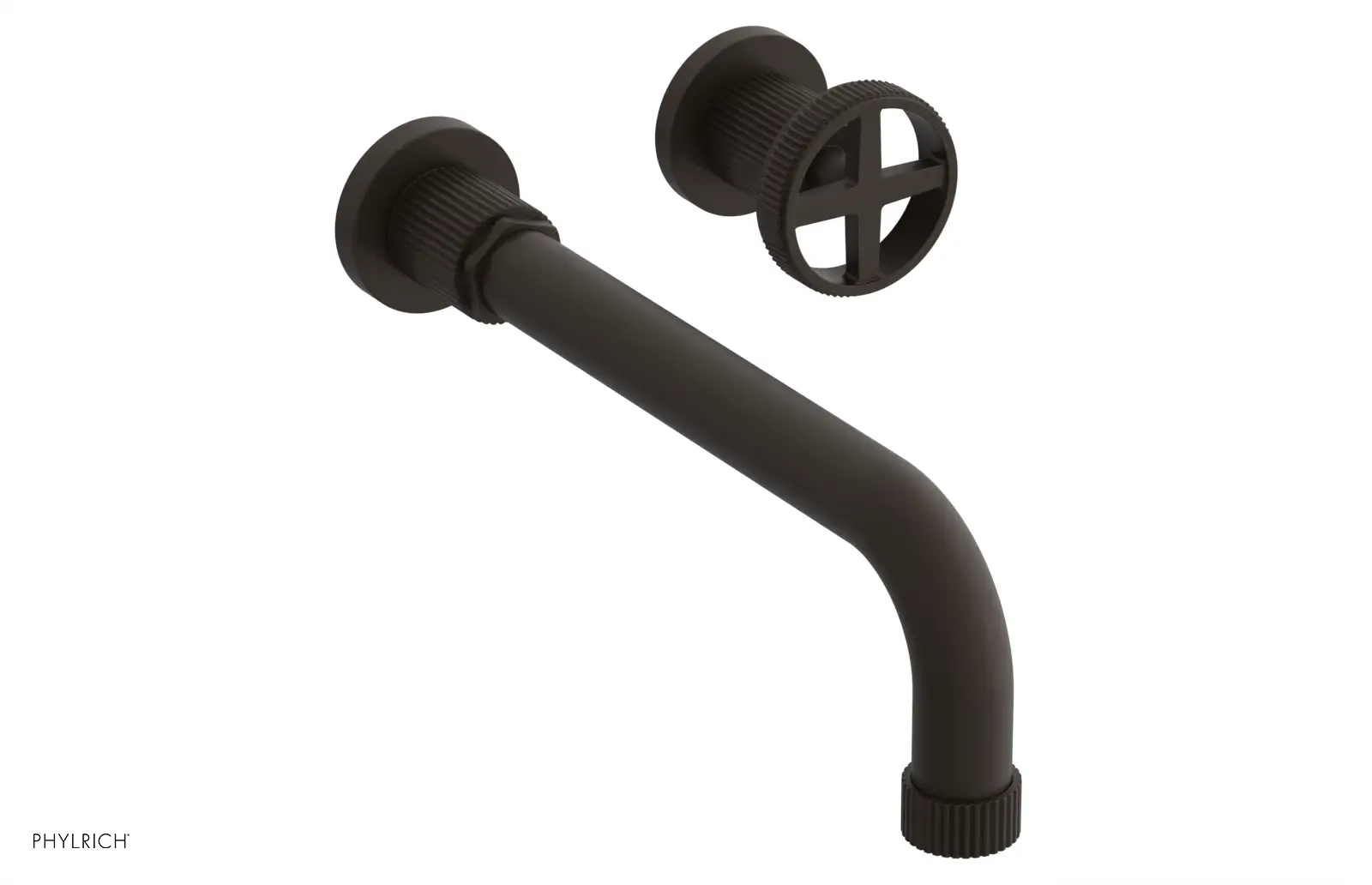 Phylrich Dustrie Grooved 10" Spout Single Handle Wall Lavatory Set by Phylrich