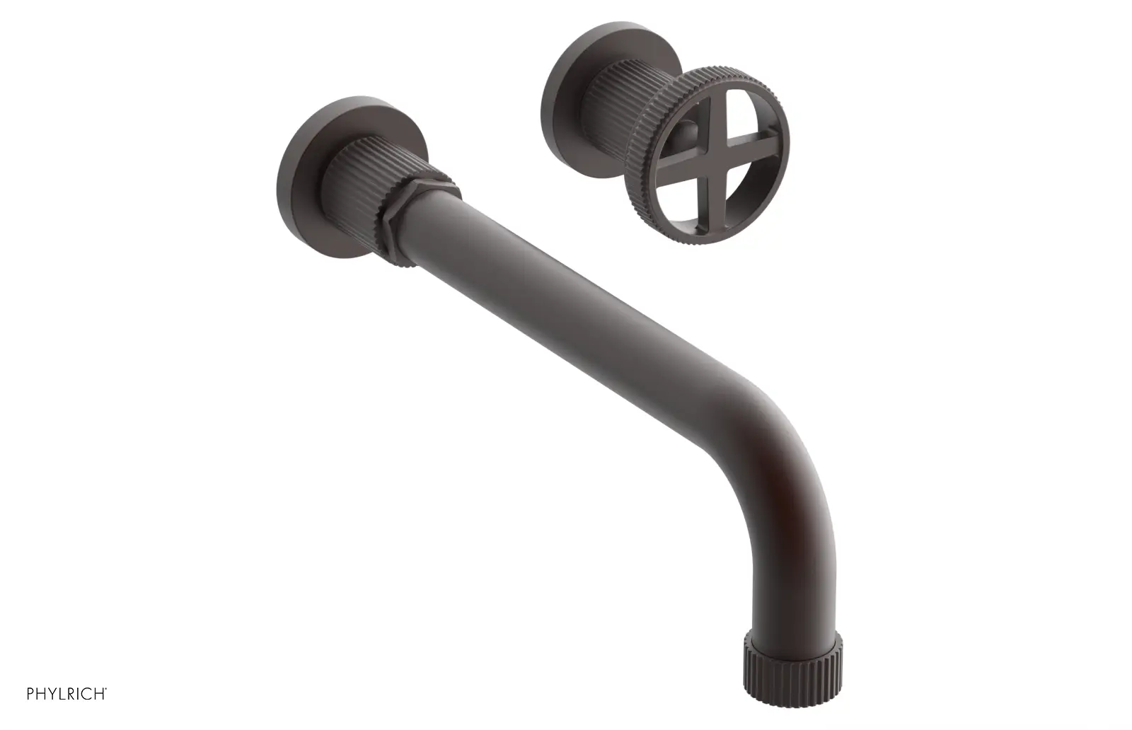 Phylrich Dustrie Grooved 10" Spout Single Handle Wall Lavatory Set by Phylrich