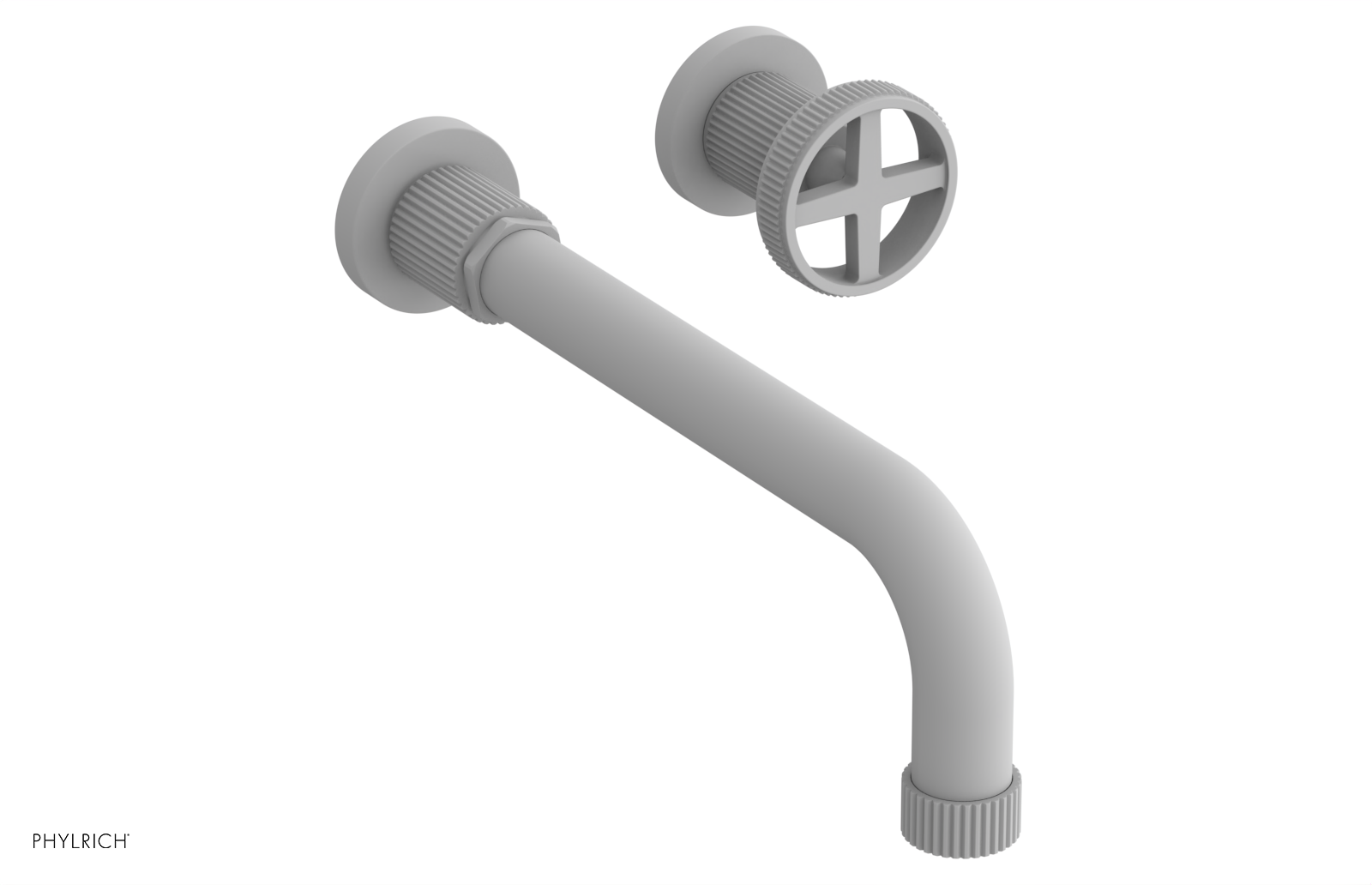 Phylrich Dustrie Grooved 10" Spout Single Handle Wall Lavatory Set by Phylrich