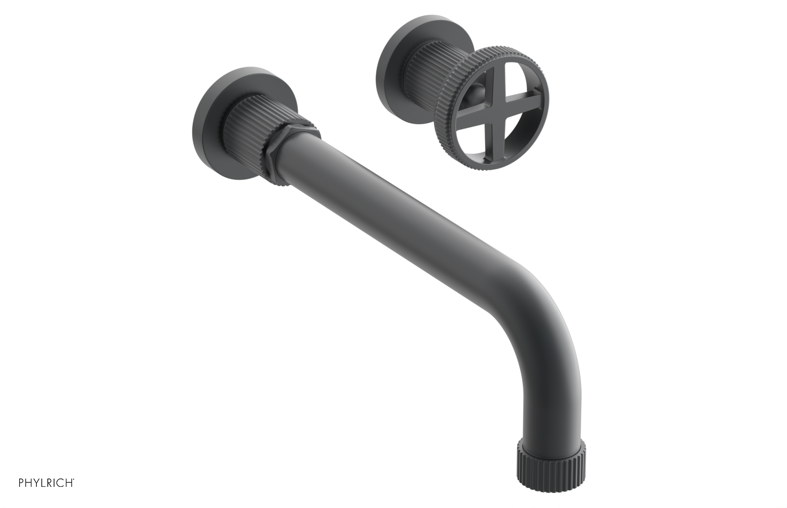 Phylrich Dustrie Grooved 10" Spout Single Handle Wall Lavatory Set