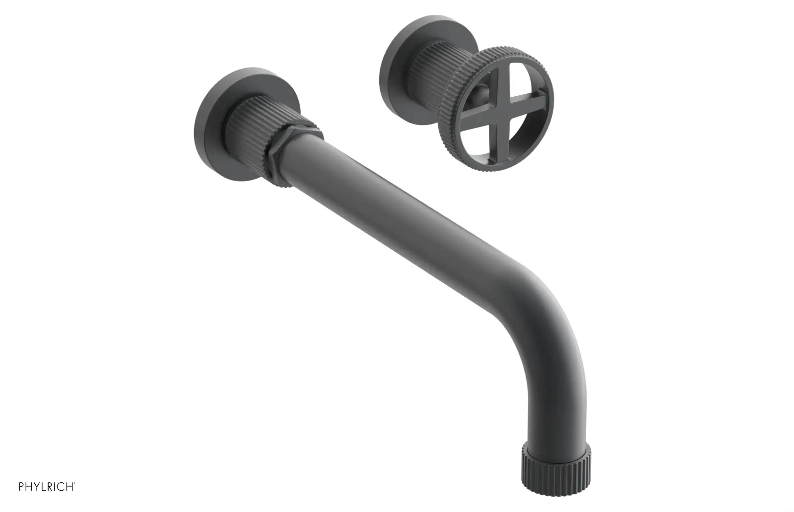 Phylrich Dustrie Grooved 10" Spout Single Handle Wall Lavatory Set by Phylrich