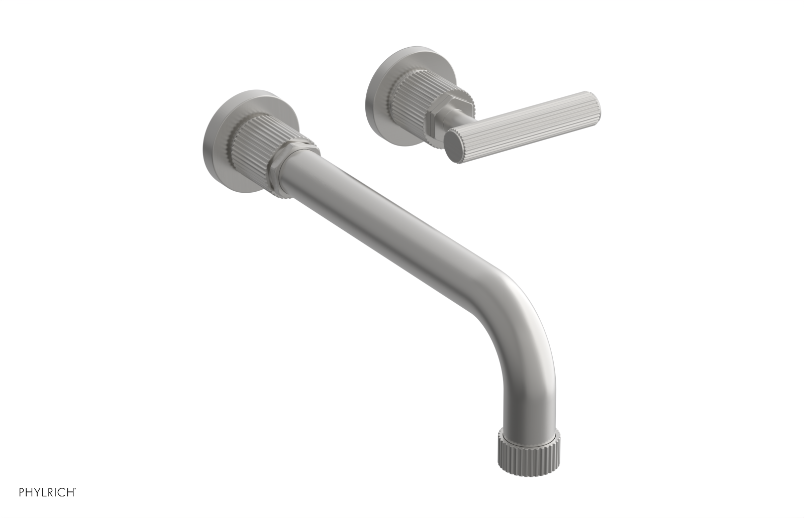 Phylrich Dustrie Grooved 10" Spout Single Handle Wall Lavatory Set by Phylrich