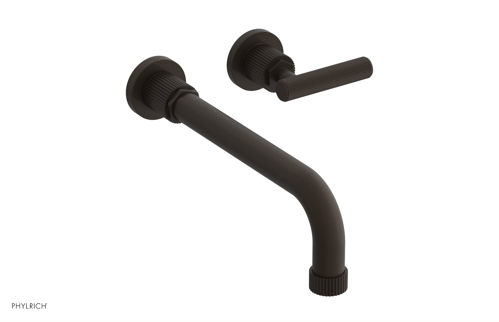 Phylrich Dustrie Grooved 10" Spout Single Handle Wall Lavatory Set by Phylrich