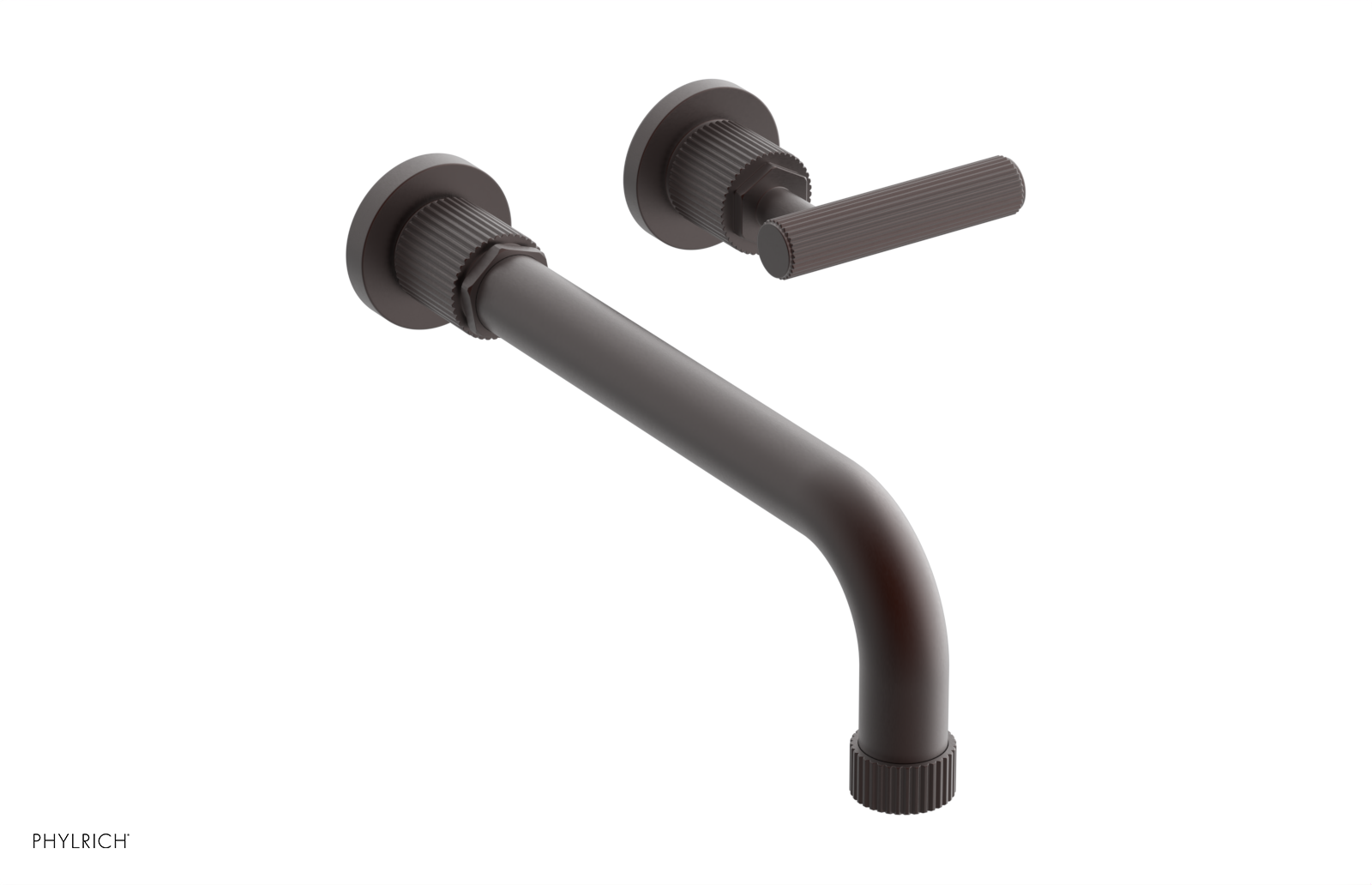 Phylrich Dustrie Grooved 10" Spout Single Handle Wall Lavatory Set