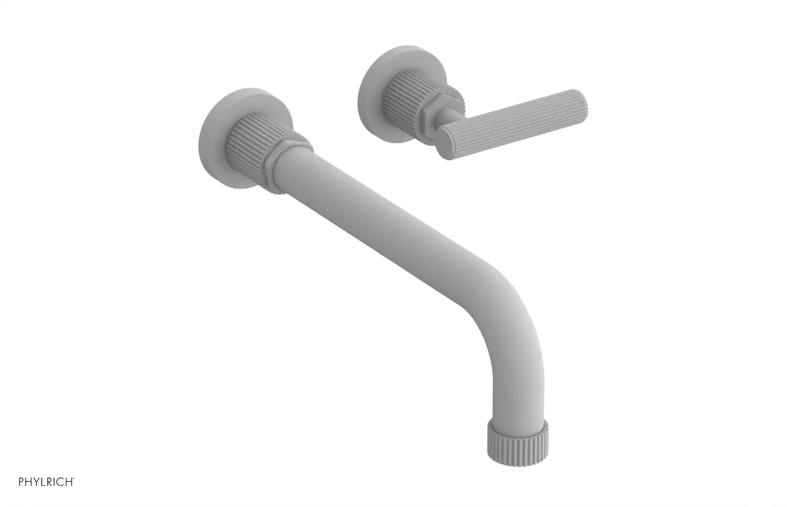 Phylrich Dustrie Grooved 10" Spout Single Handle Wall Lavatory Set by Phylrich