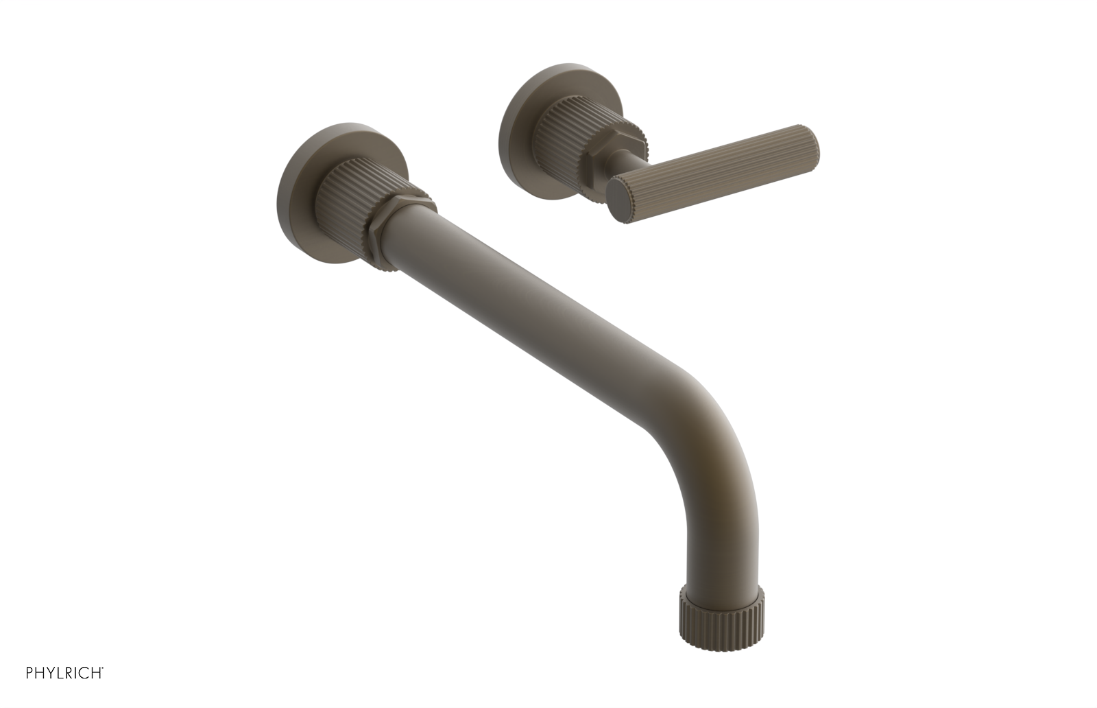 Phylrich Dustrie Grooved 10" Spout Single Handle Wall Lavatory Set