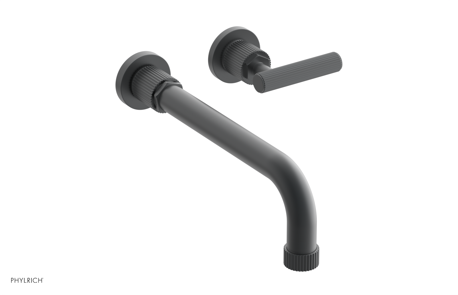 Phylrich Dustrie Grooved 10" Spout Single Handle Wall Lavatory Set