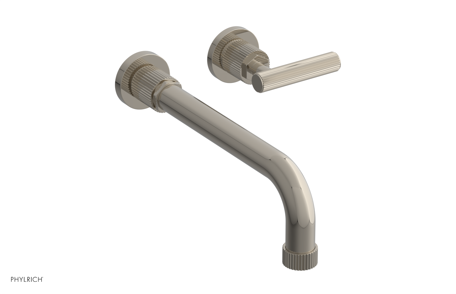 Phylrich Dustrie Grooved 10" Spout Single Handle Wall Lavatory Set by Phylrich