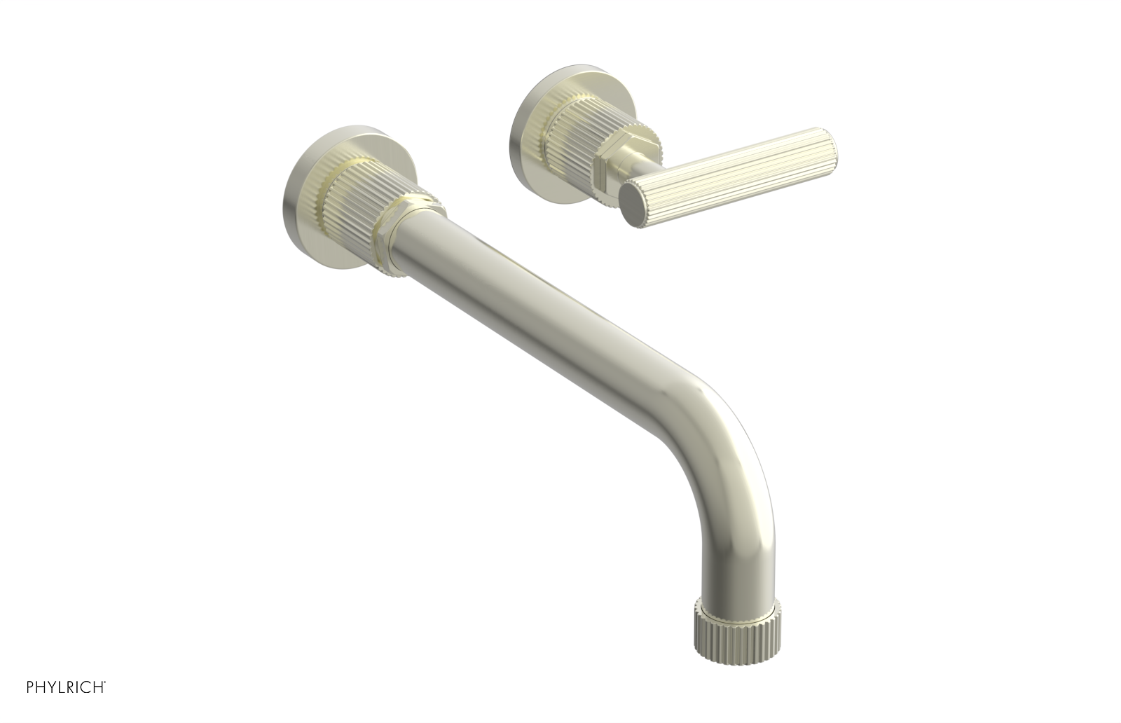 Phylrich Dustrie Grooved 10" Spout Single Handle Wall Lavatory Set by Phylrich