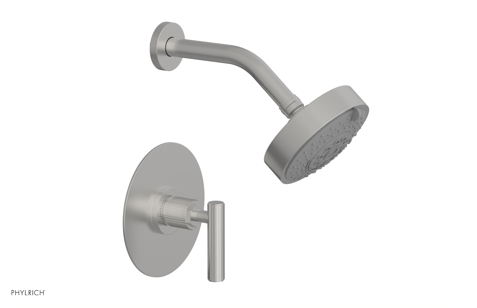 Phylrich Dustrie Grooved Pressure Balance Shower Set with Lever Handle
