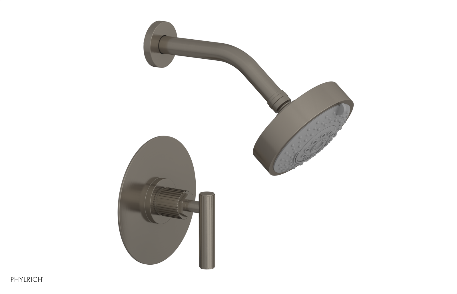 Phylrich Dustrie Grooved Pressure Balance Shower Set with Lever Handle