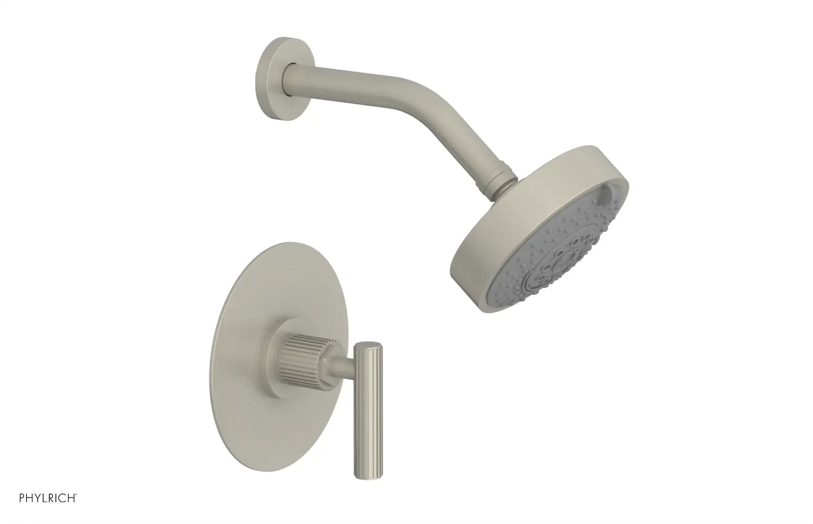 Phylrich Dustrie Grooved Pressure Balance Shower Set with Lever Handle by Phylrich