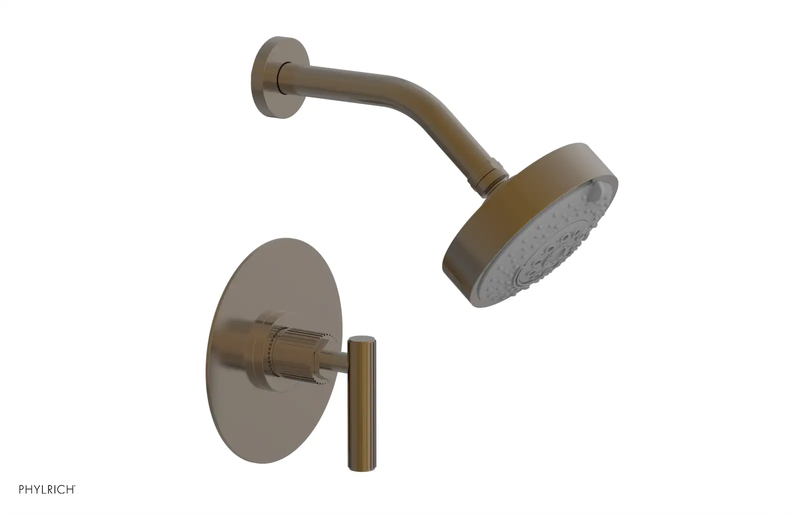 Phylrich Dustrie Grooved Pressure Balance Shower Set with Lever Handle by Phylrich