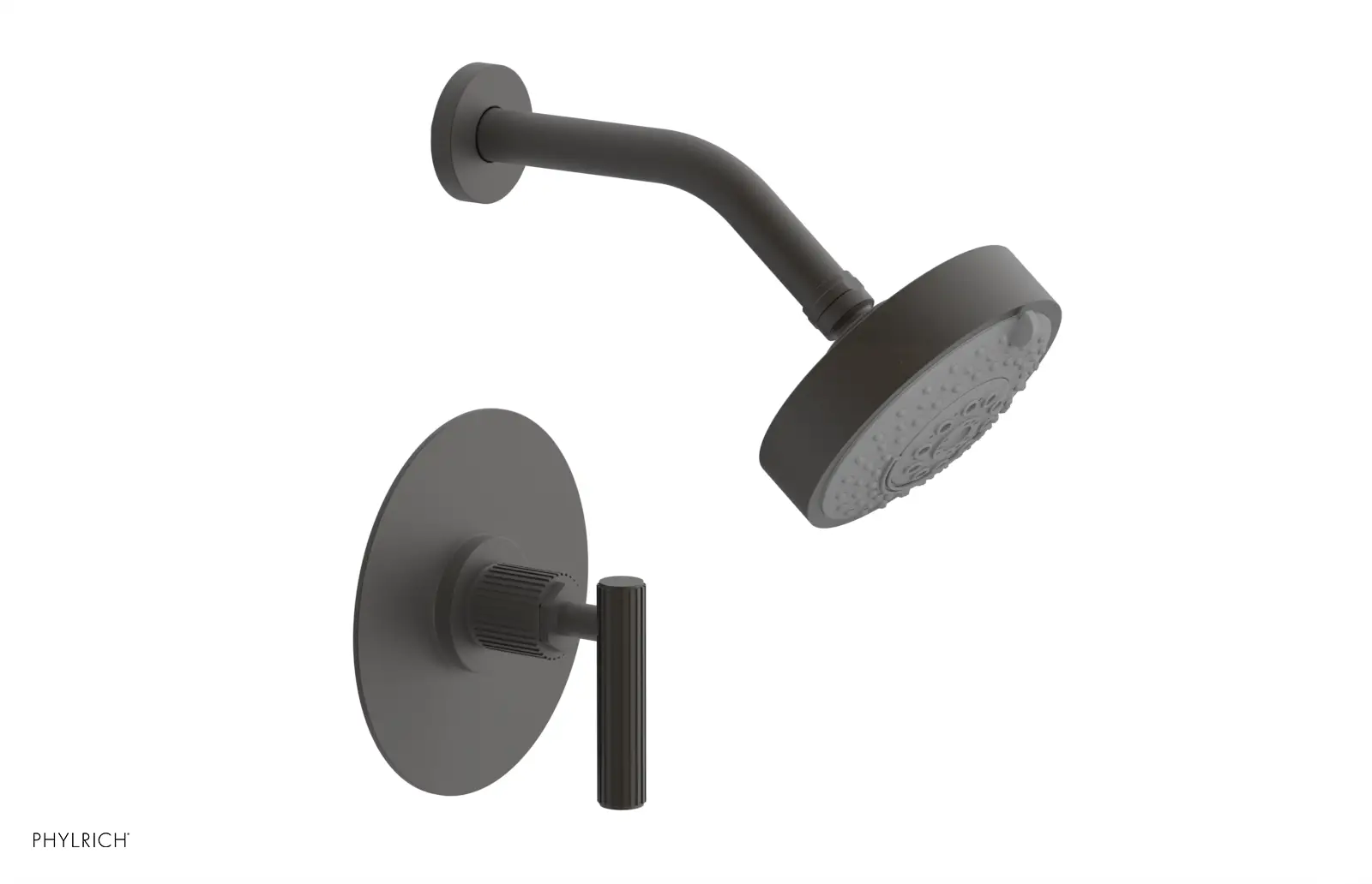 Phylrich Dustrie Grooved Pressure Balance Shower Set with Lever Handle by Phylrich
