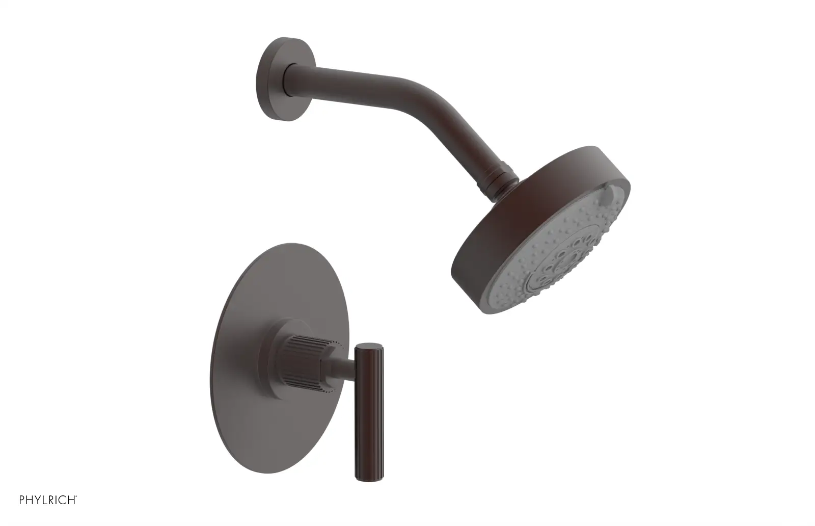 Phylrich Dustrie Grooved Pressure Balance Shower Set with Lever Handle by Phylrich