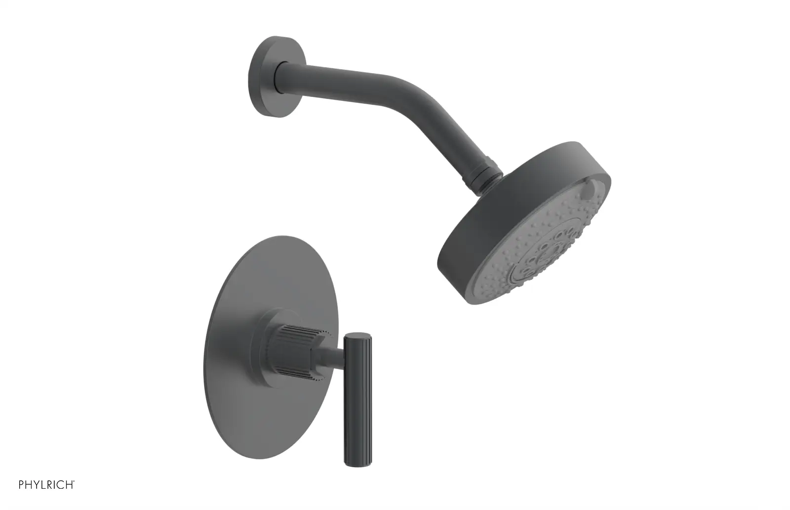 Phylrich Dustrie Grooved Pressure Balance Shower Set with Lever Handle by Phylrich