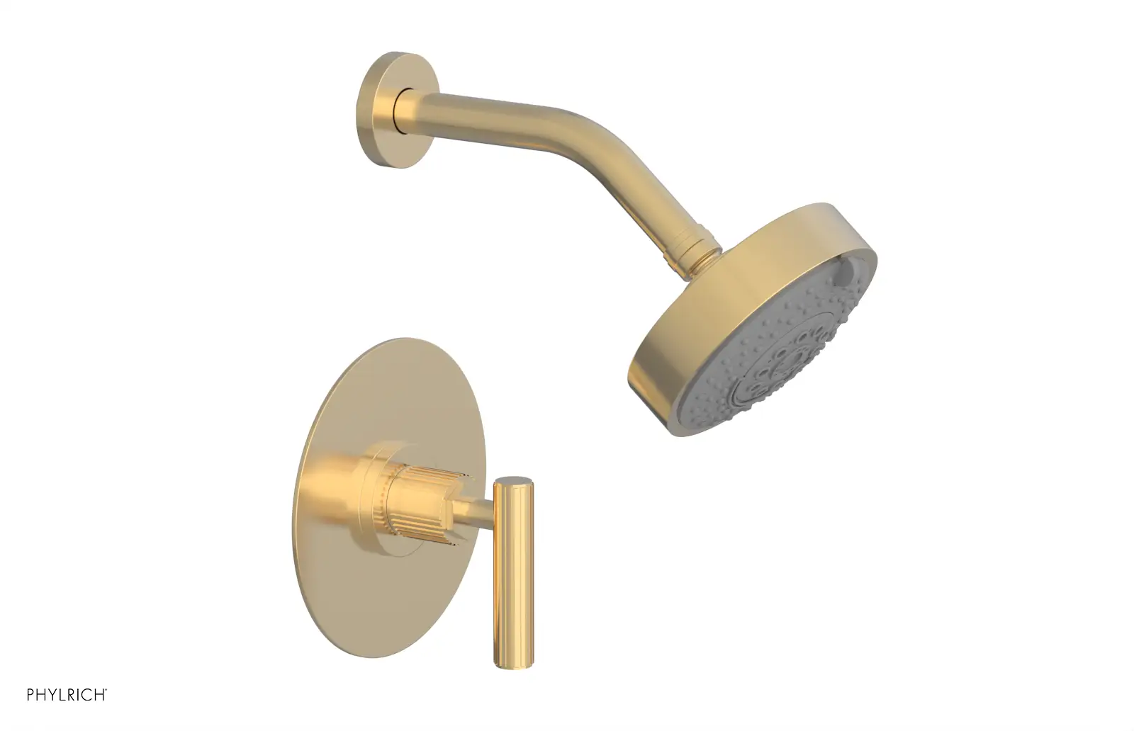 Phylrich Dustrie Grooved Pressure Balance Shower Set with Lever Handle by Phylrich