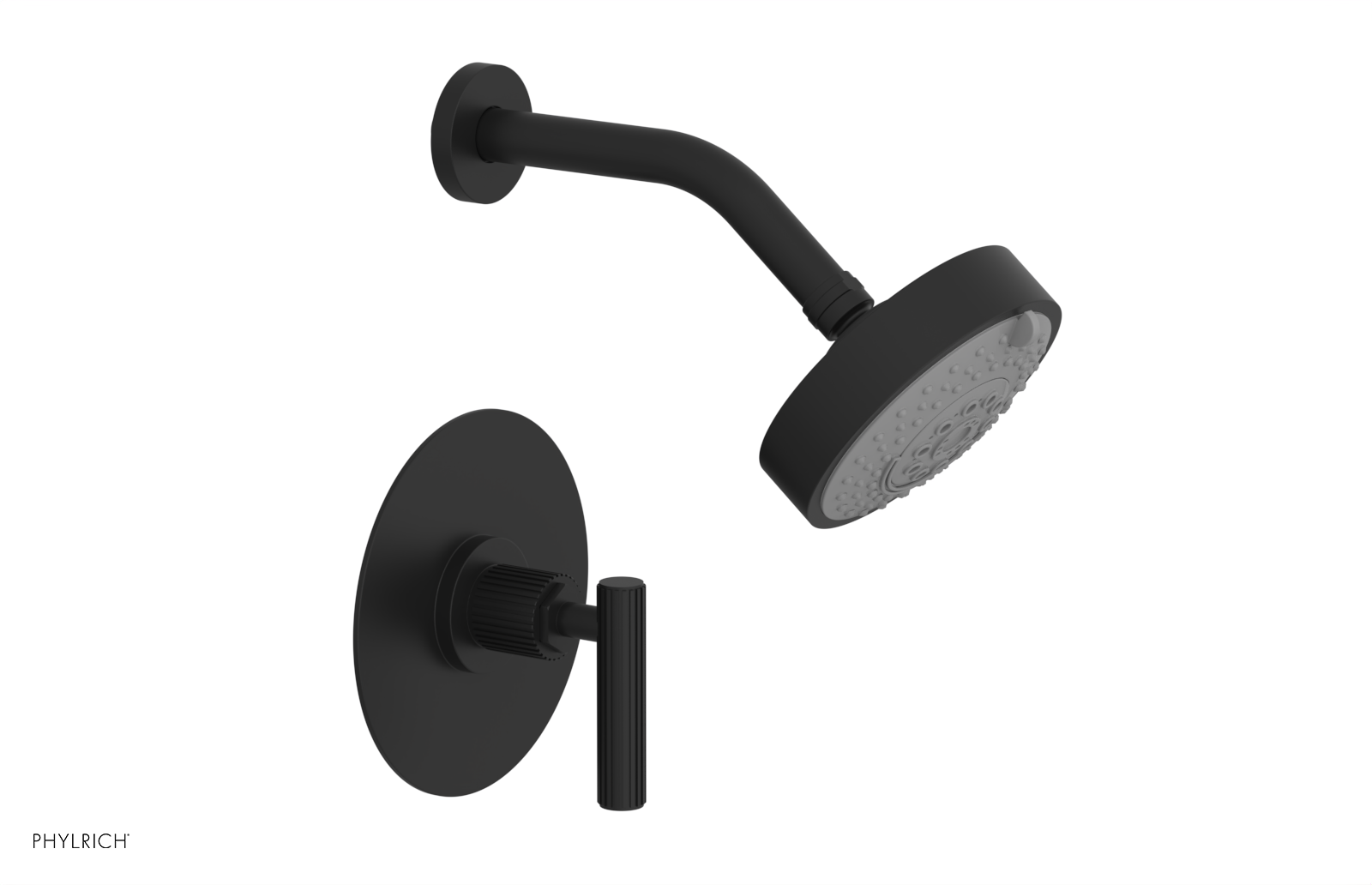 Phylrich Dustrie Grooved Pressure Balance Shower Set with Lever Handle