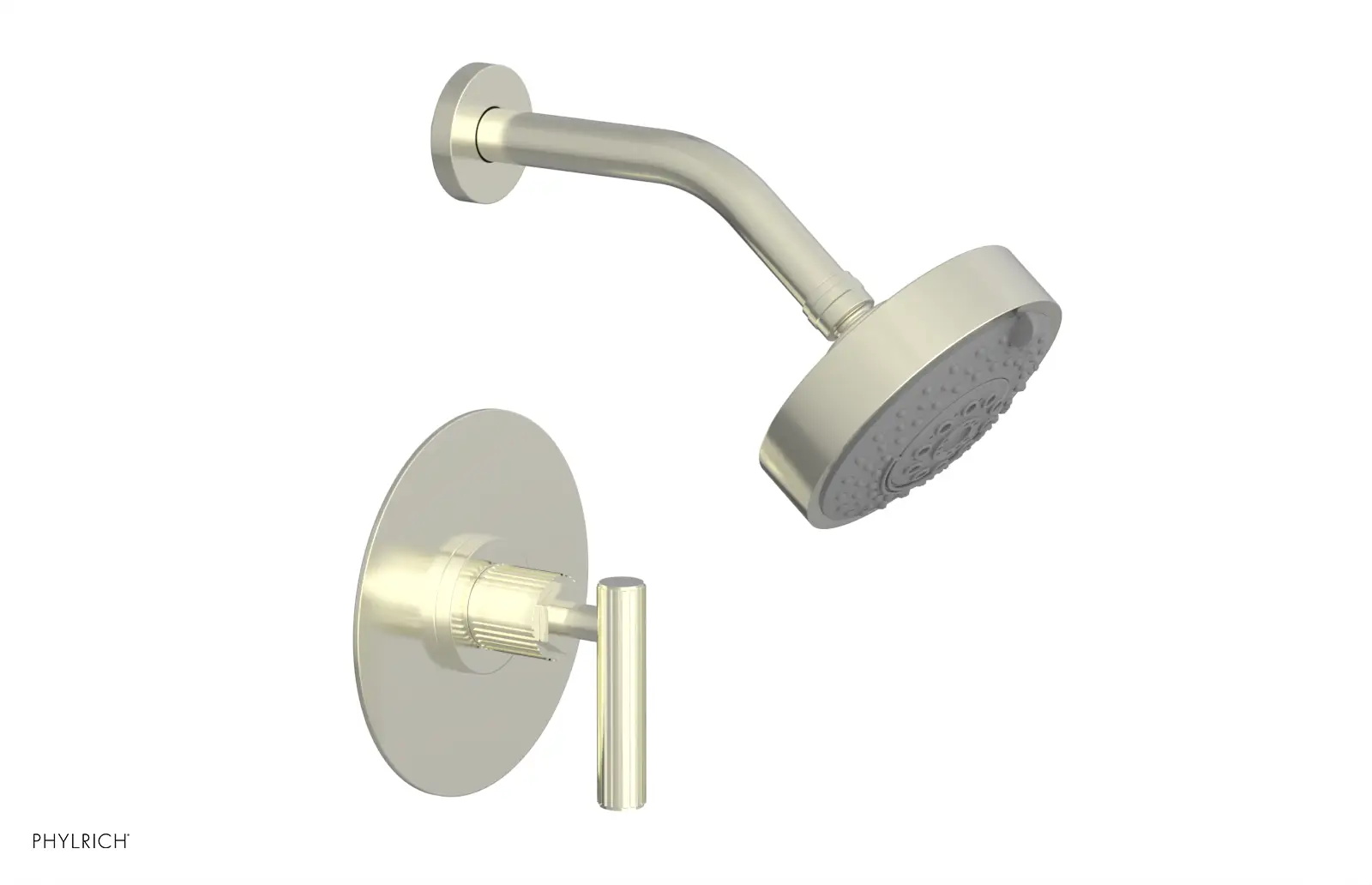 Phylrich Dustrie Grooved Pressure Balance Shower Set with Lever Handle by Phylrich