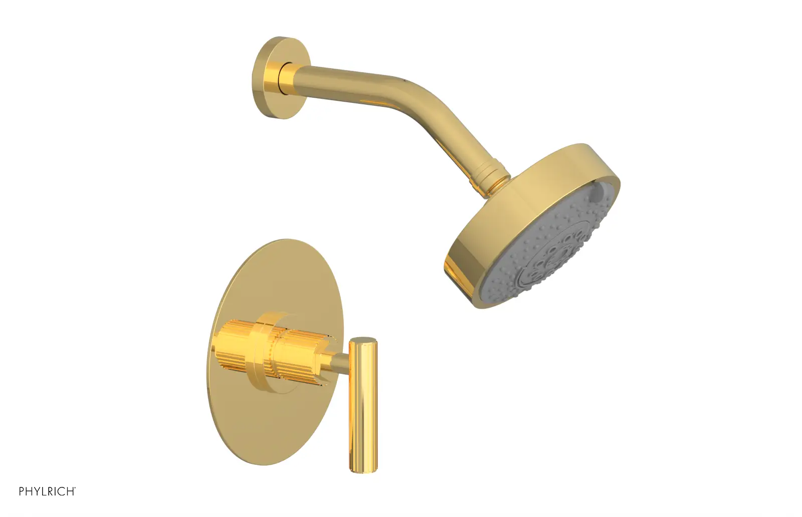 Phylrich Dustrie Grooved Pressure Balance Shower Set with Lever Handle by Phylrich