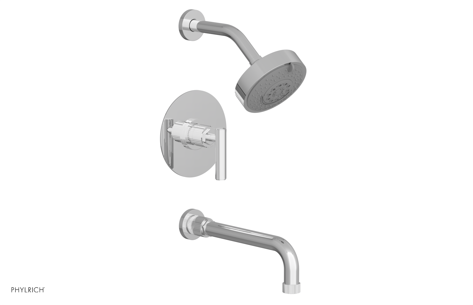 polished chrome shower set