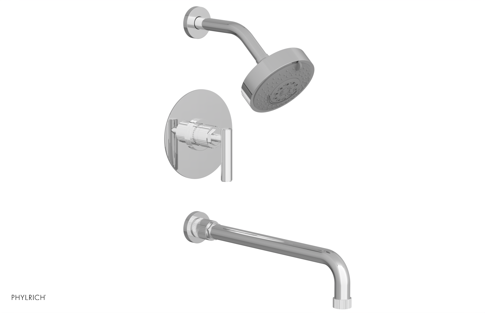 polished chrome shower set