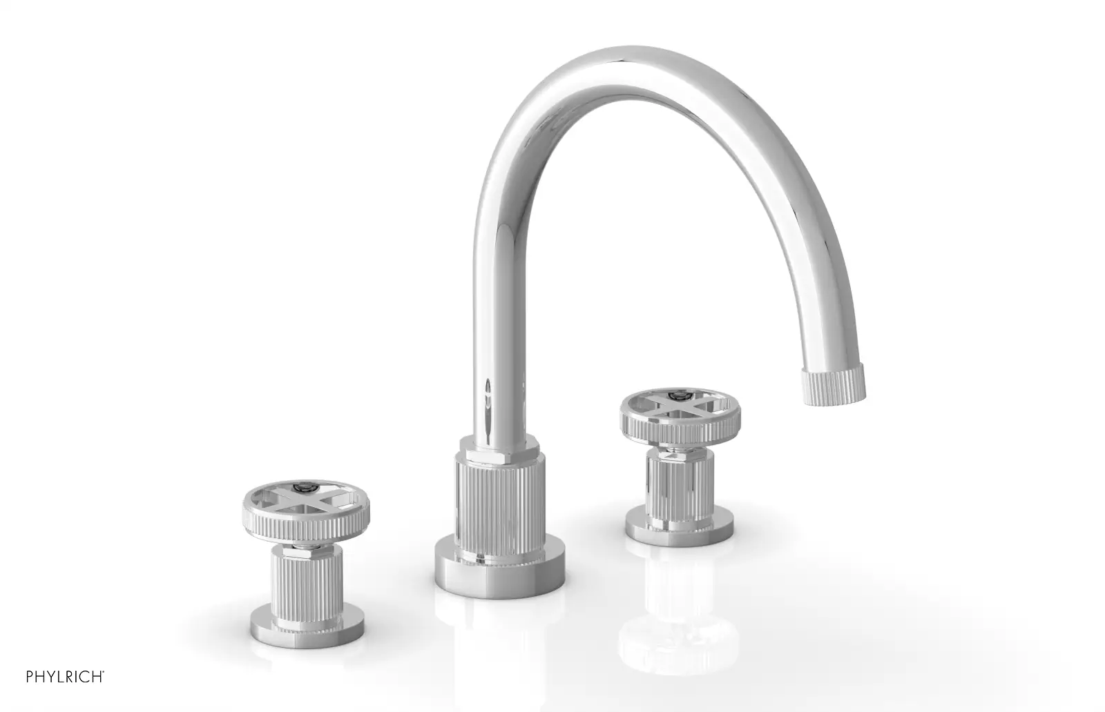 polished chrome bathroom faucet