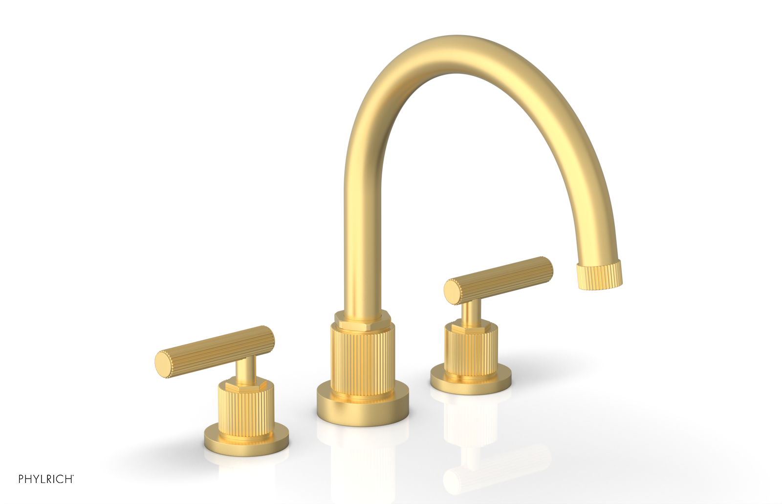 Phylrich Dustrie Grooved Deck Tub Set with Lever Handle by Phylrich