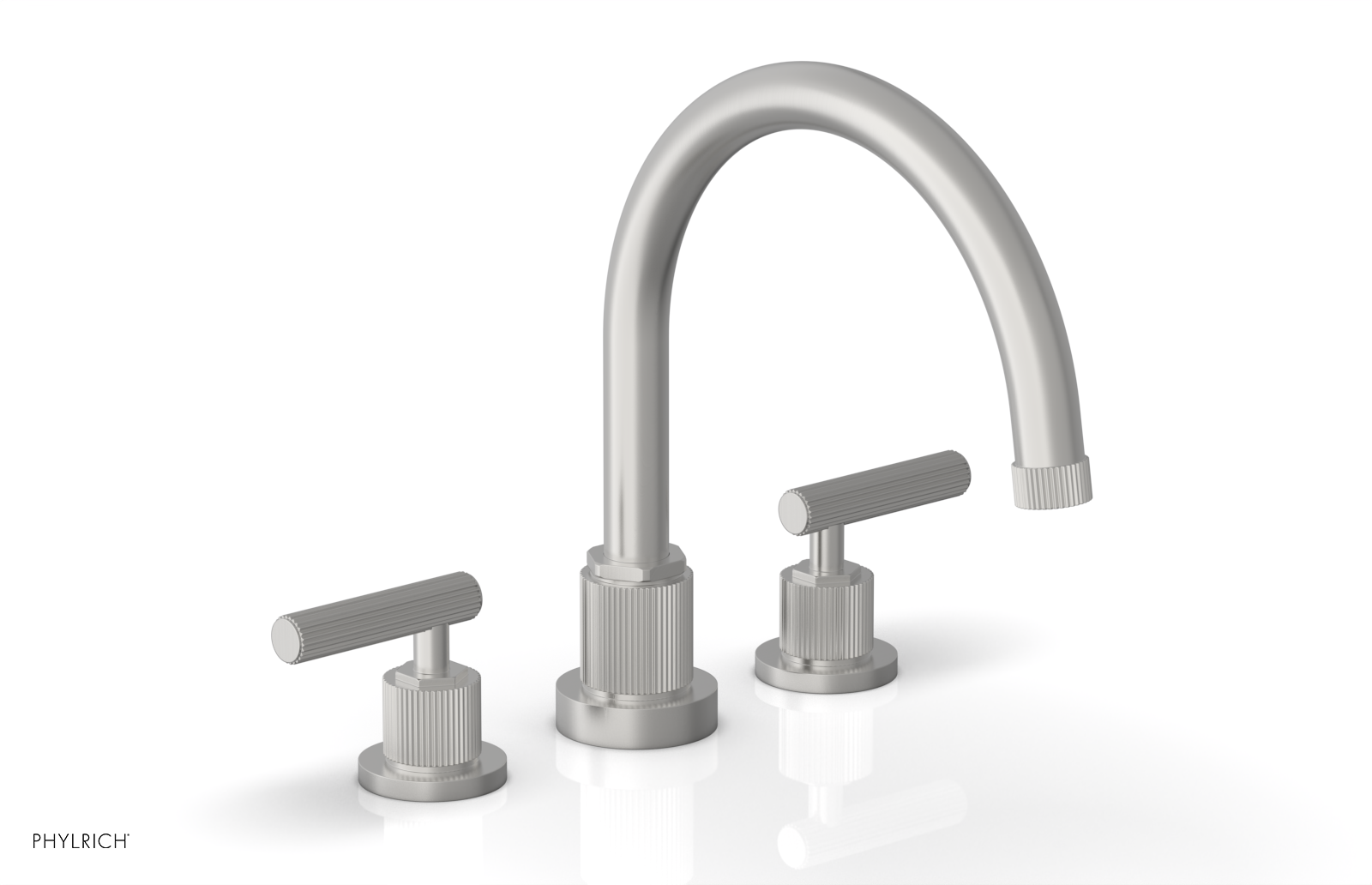 Phylrich Dustrie Grooved Deck Tub Set with Lever Handle by Phylrich