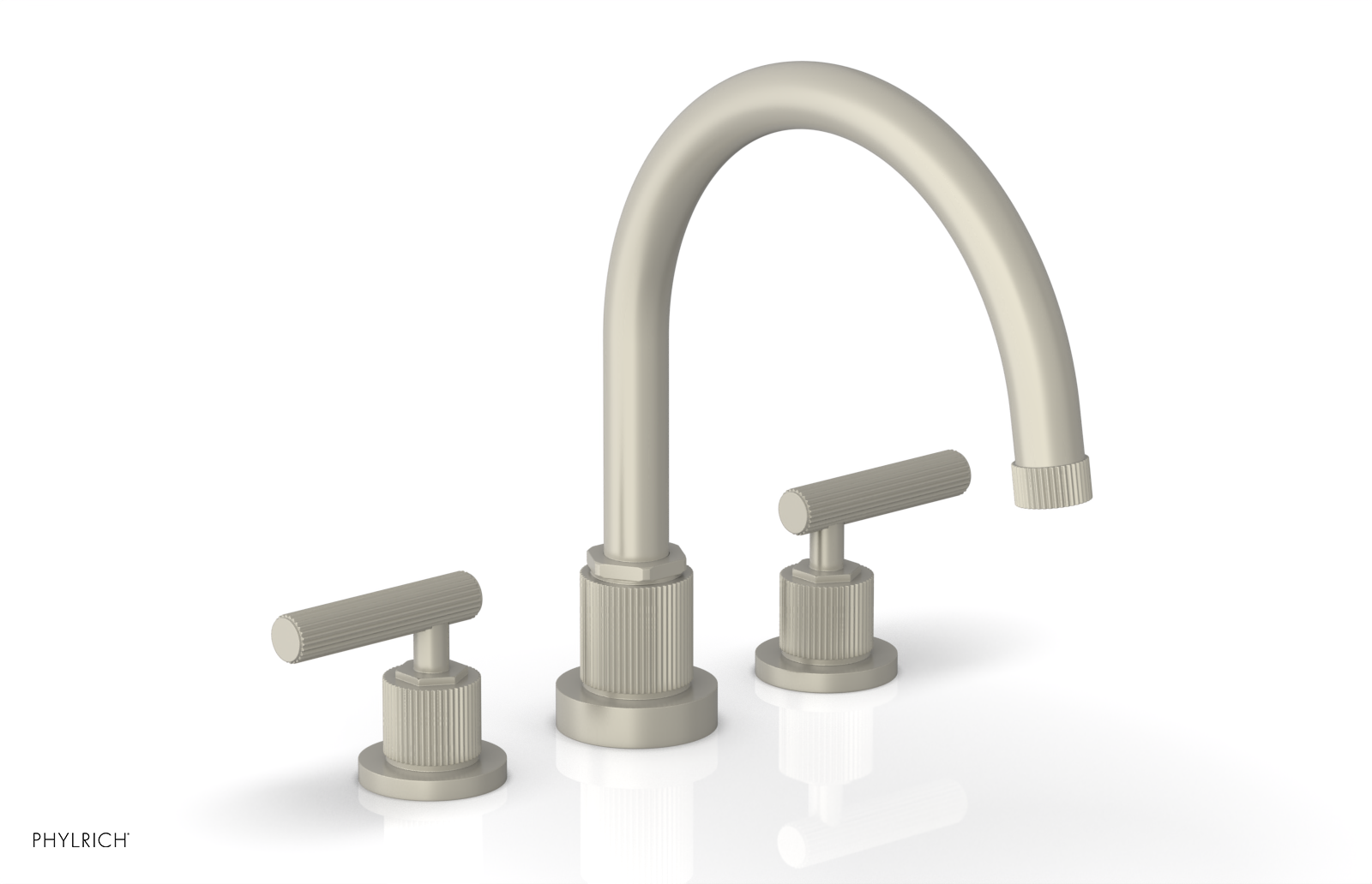 Phylrich Dustrie Grooved Deck Tub Set with Lever Handle by Phylrich