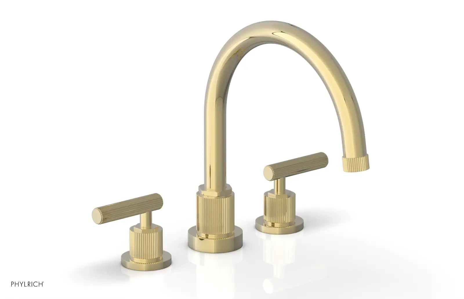 Phylrich Dustrie Grooved Deck Tub Set with Lever Handle by Phylrich