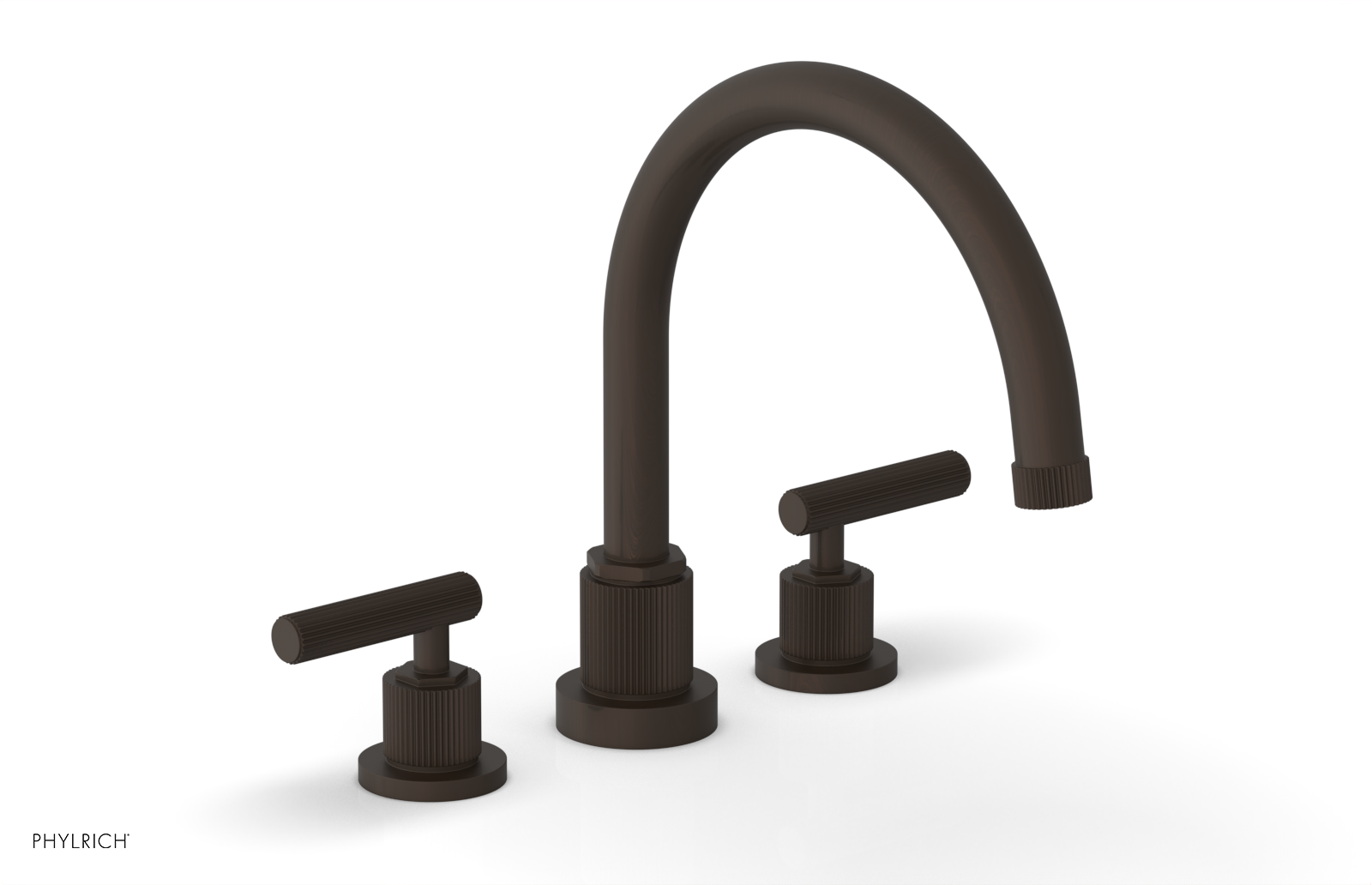 Phylrich Dustrie Grooved Deck Tub Set with Lever Handle by Phylrich