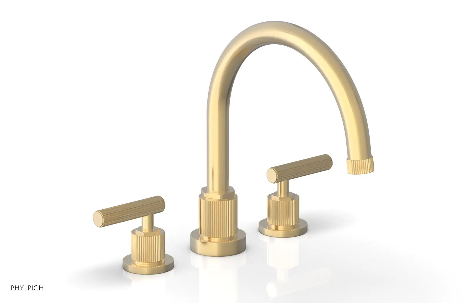 Phylrich Dustrie Grooved Deck Tub Set with Lever Handle by Phylrich