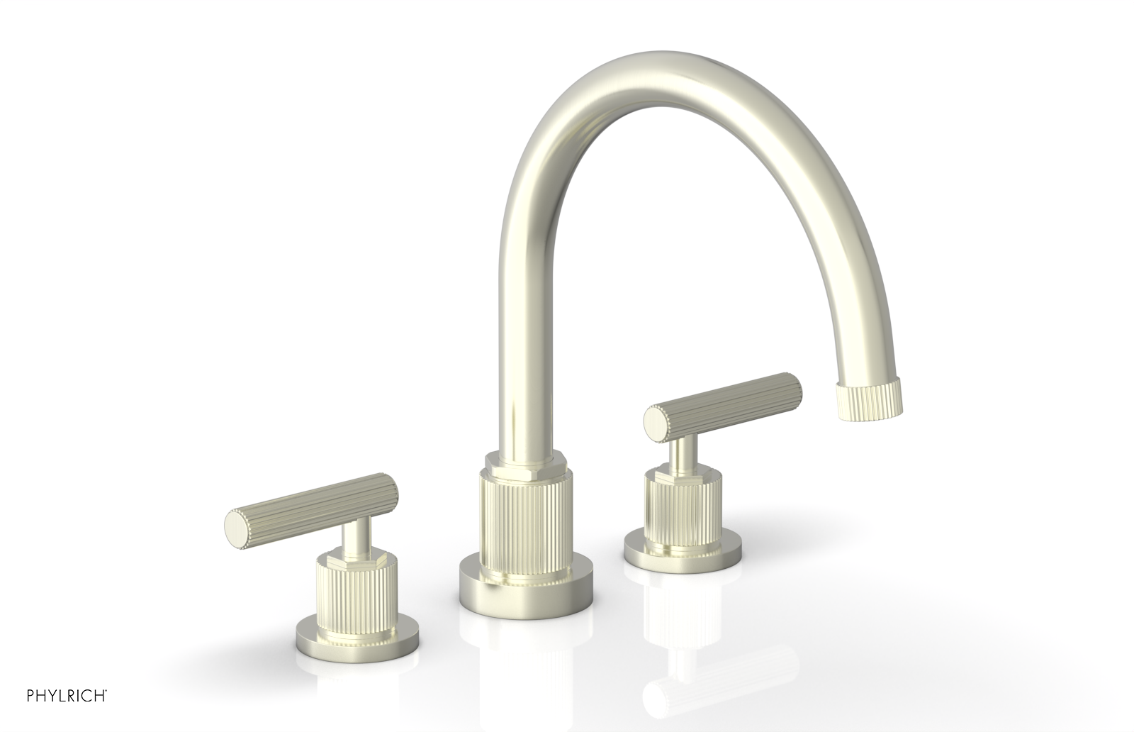 Phylrich Dustrie Grooved Deck Tub Set with Lever Handle