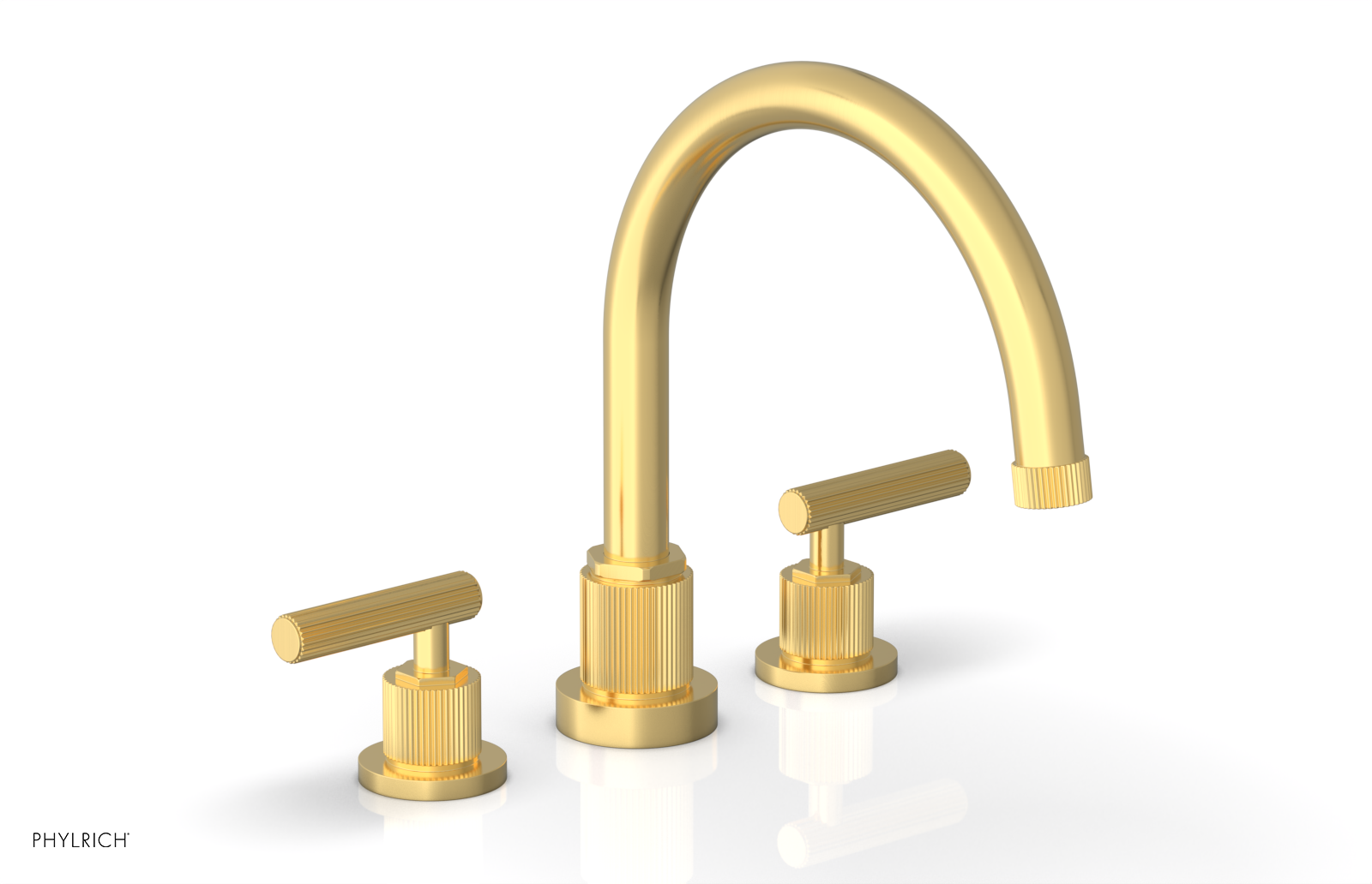 Phylrich Dustrie Grooved Deck Tub Set with Lever Handle by Phylrich