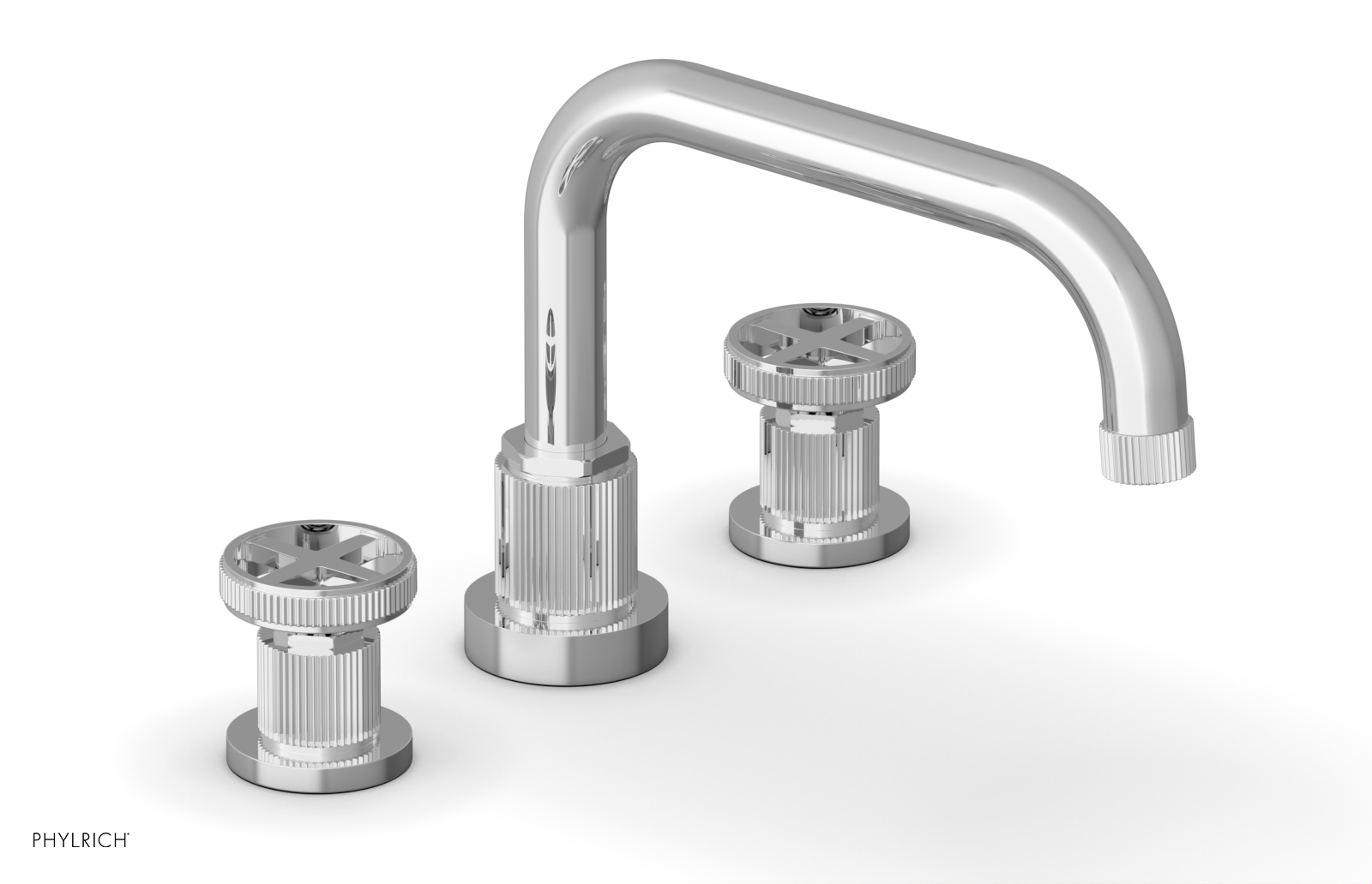 polished chrome bathroom faucet