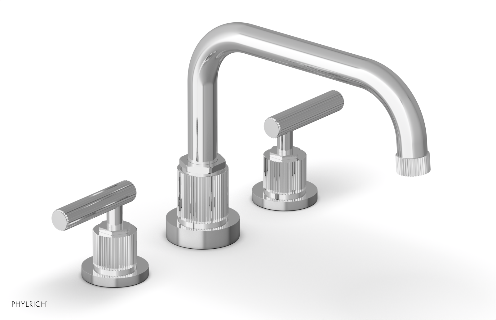 polished chrome bathroom faucet