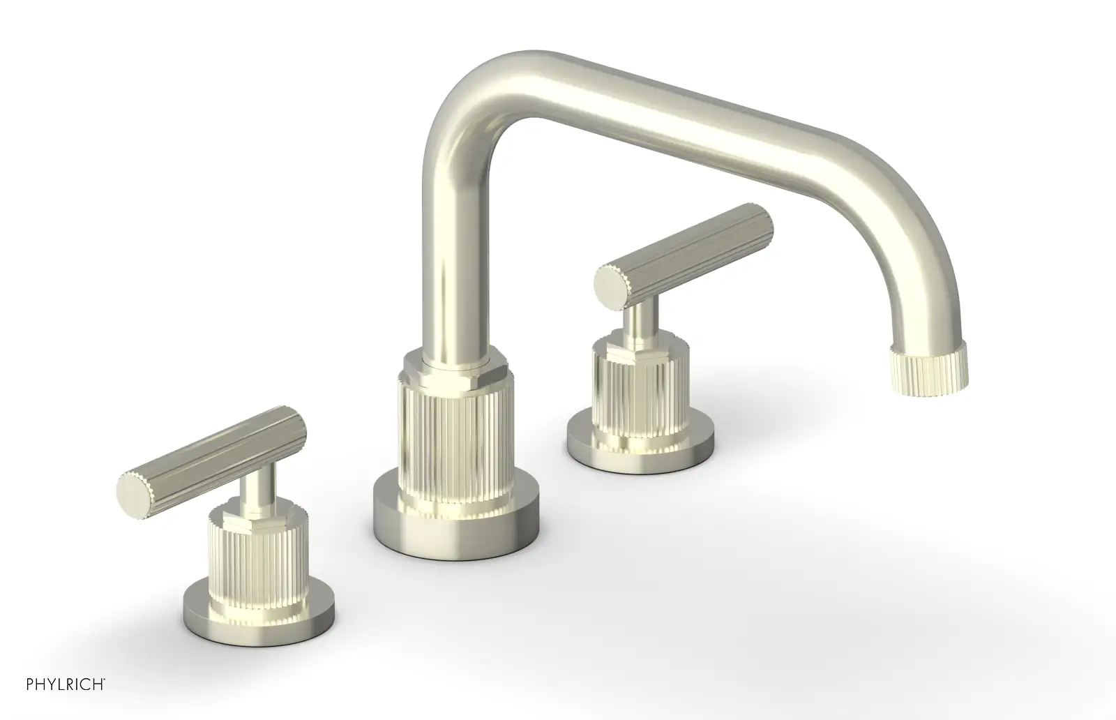 Phylrich Dustrie Grooved Deck Tub Set with Lever Handle by Phylrich